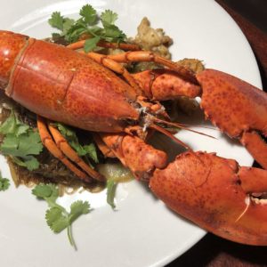 Steamed lobster stuffed with glassnoodle